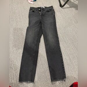 Re/Done High Rise Black Jeans